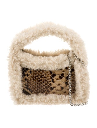 STAND STUDIO Embossed Leather Top Handle Bag