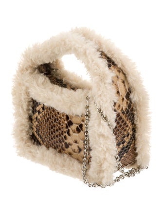 STAND STUDIO Embossed Leather Top Handle Bag