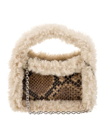 STAND STUDIO Embossed Leather Top Handle Bag