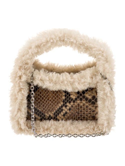 STAND STUDIO Embossed Leather Top Handle Bag