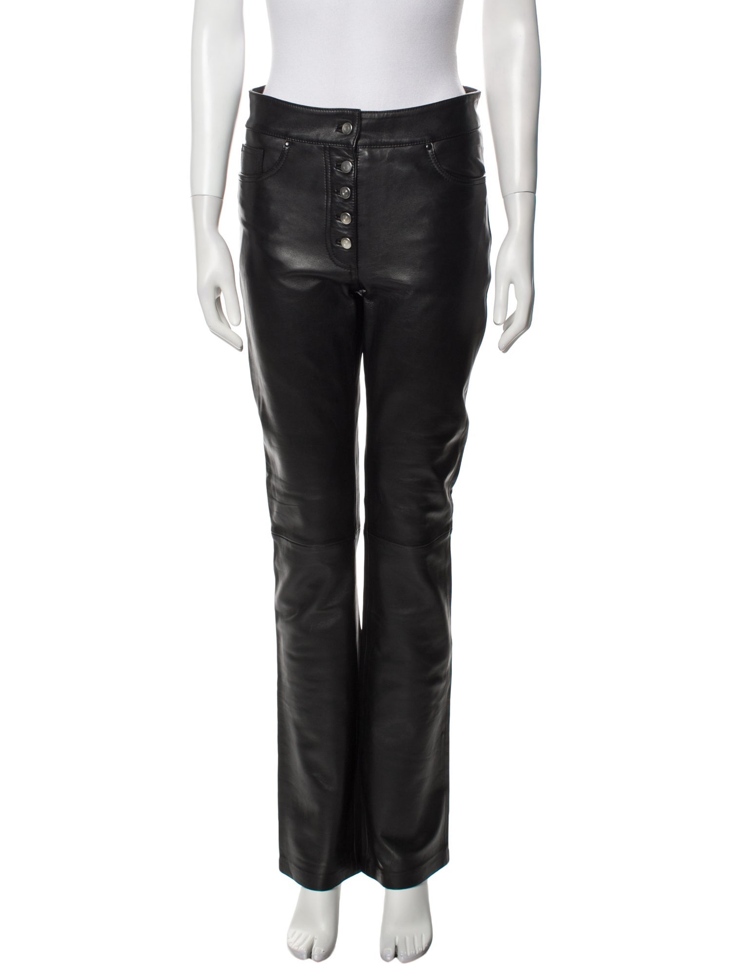 STAND STUDIO Lamb Leather Straight Leg Pants