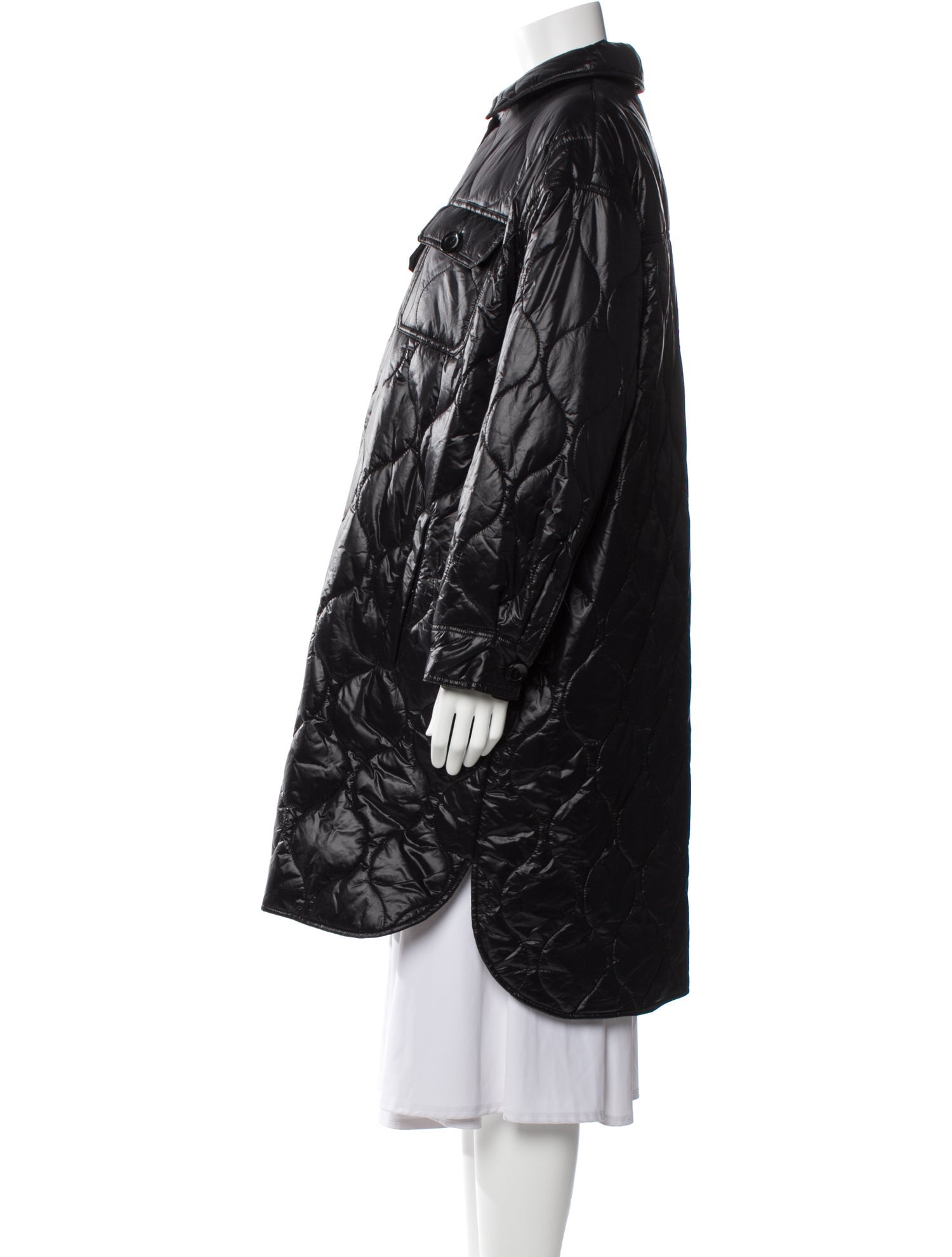 STAND STUDIO Nylon Faux Fur Coat