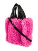 STAND STUDIO Shearling Top Handle Bag