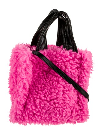 STAND STUDIO Shearling Top Handle Bag