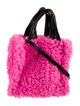 STAND STUDIO Shearling Top Handle Bag