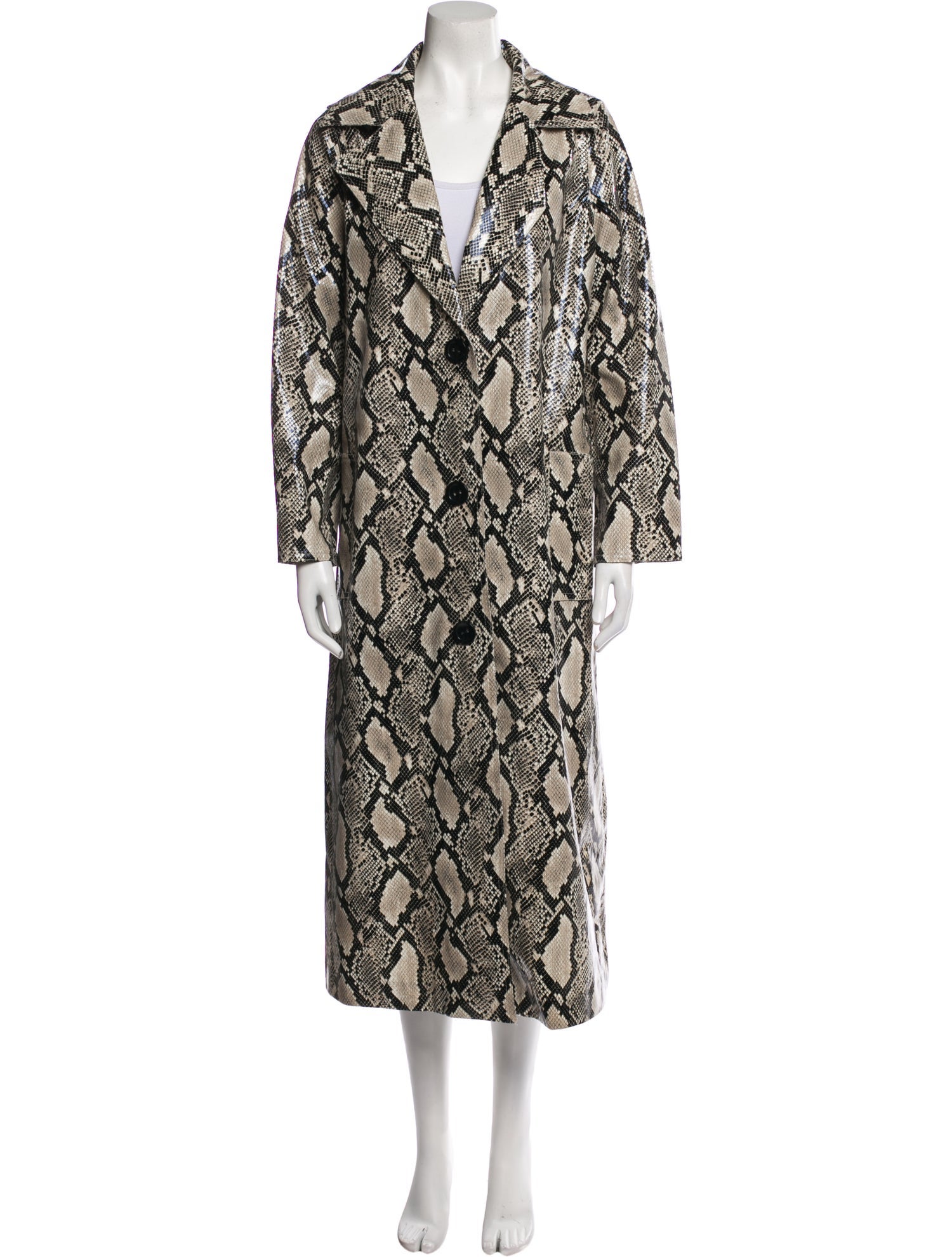 STAND STUDIO Animal Print Trench Coat w/ Tags