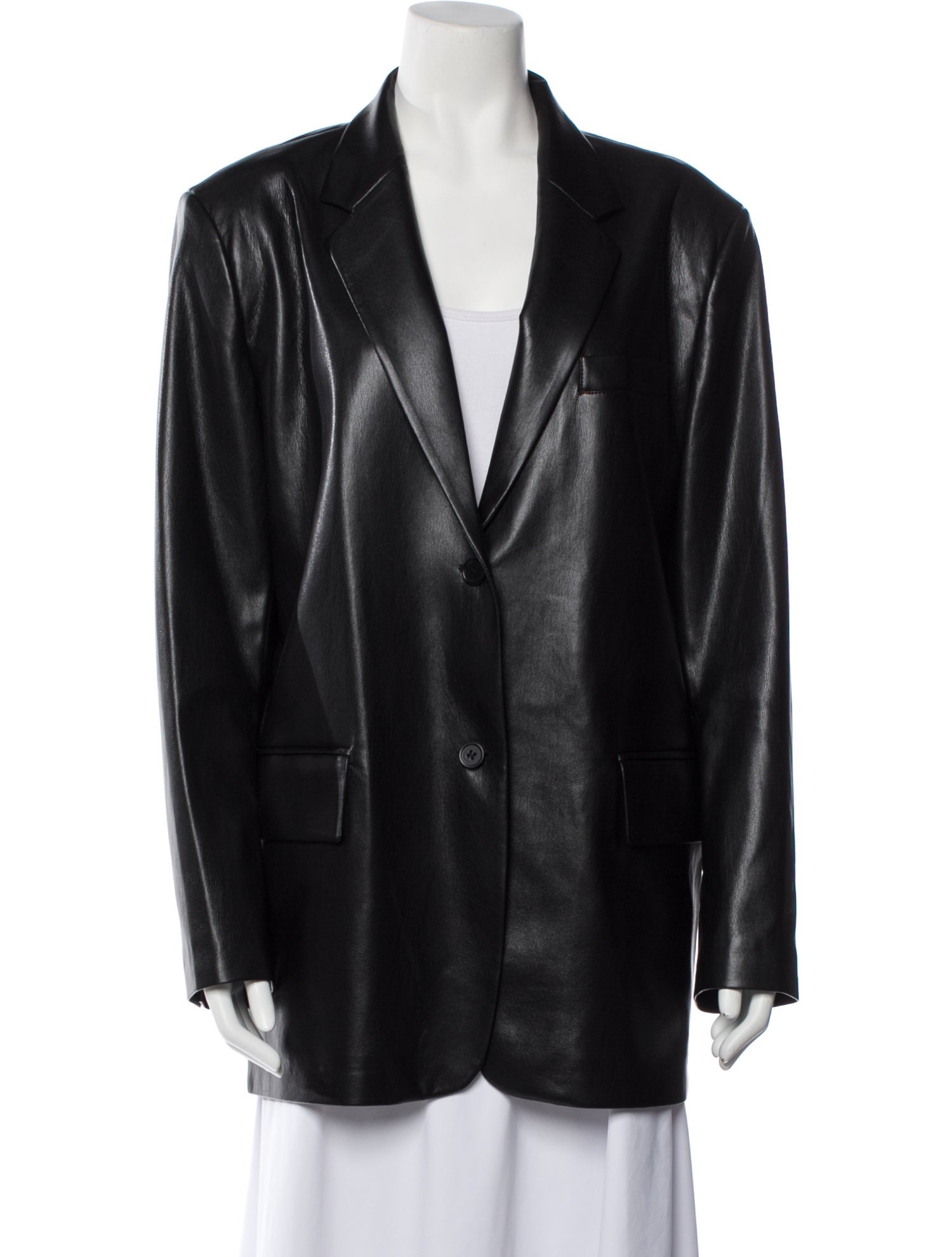STAND STUDIO Faux Leather Blazer