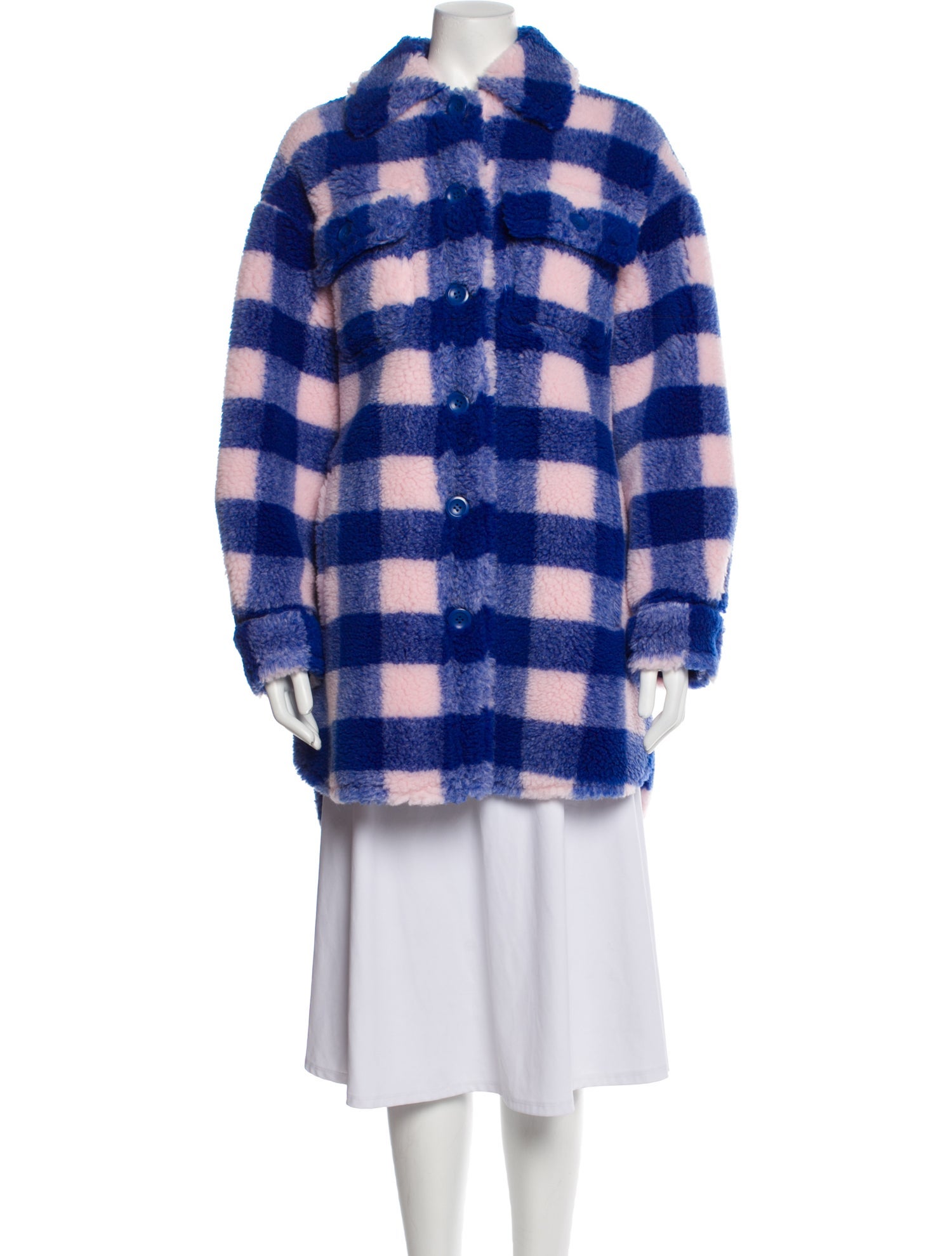 STAND STUDIO Plaid Print Coat