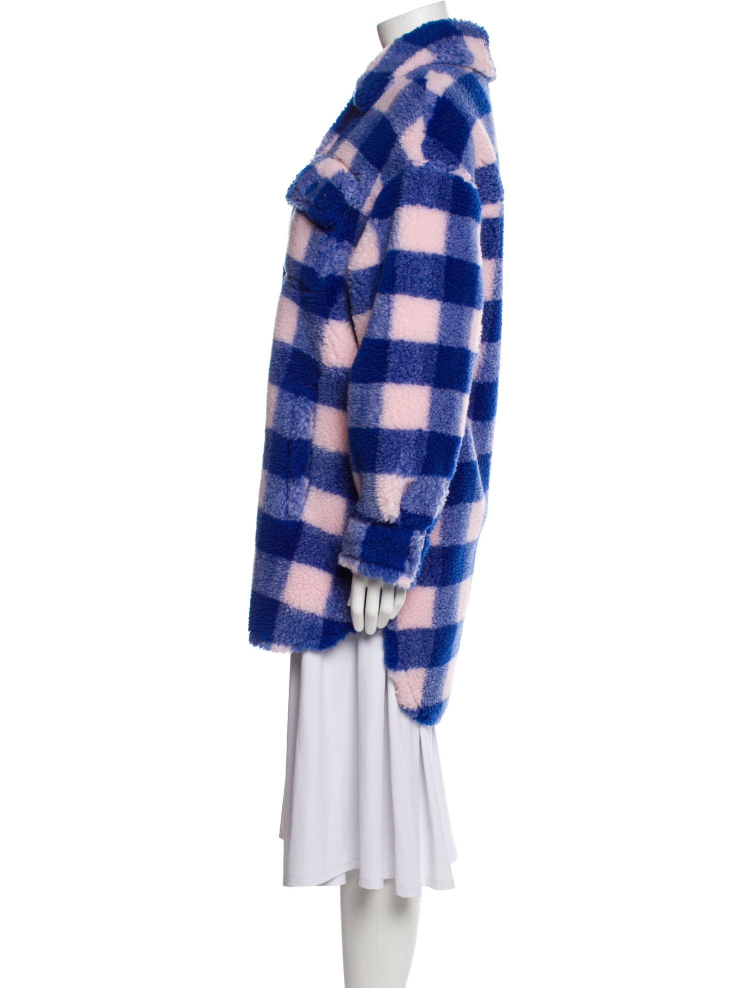 STAND STUDIO Plaid Print Coat