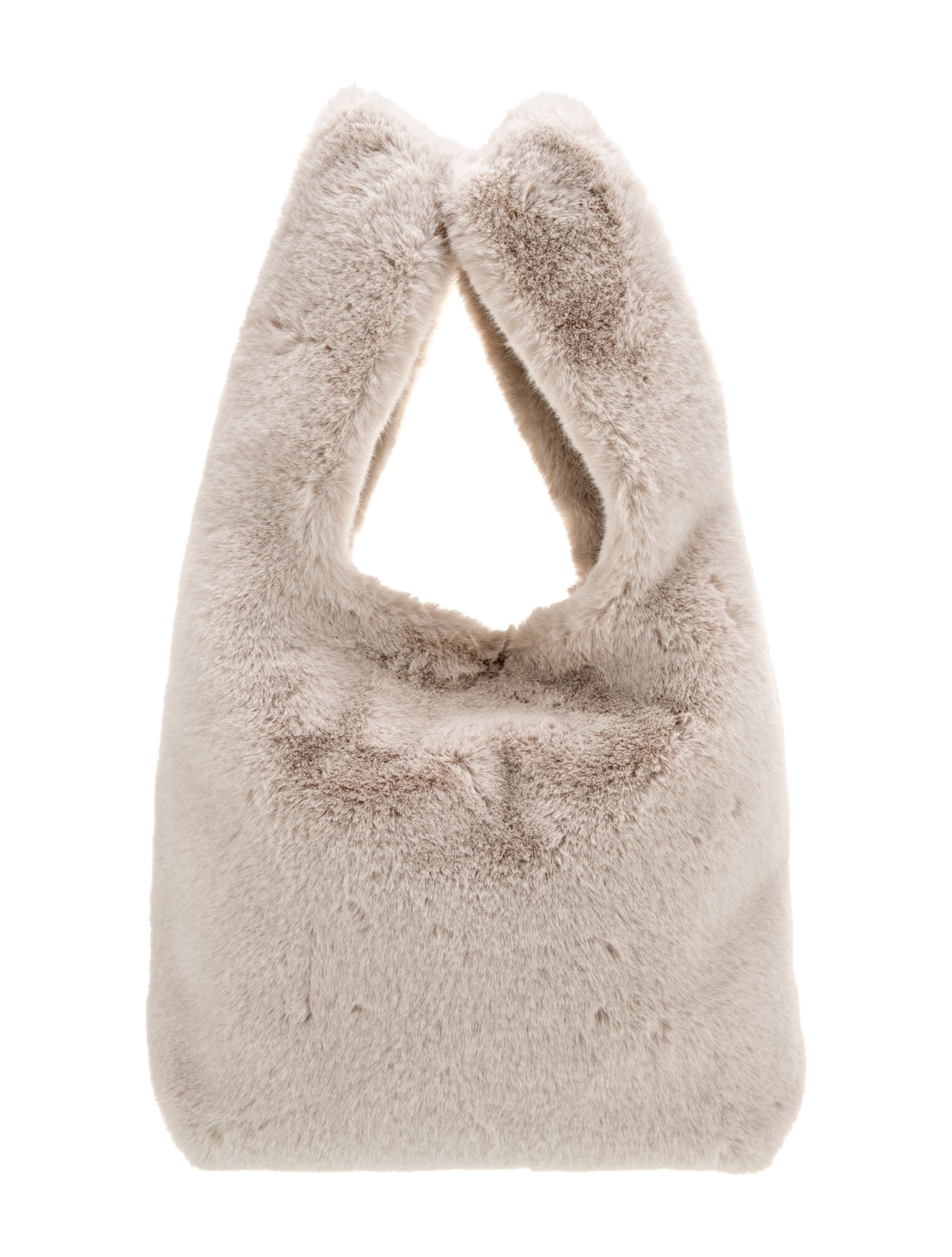 STAND STUDIO Fur Top Handle Bag