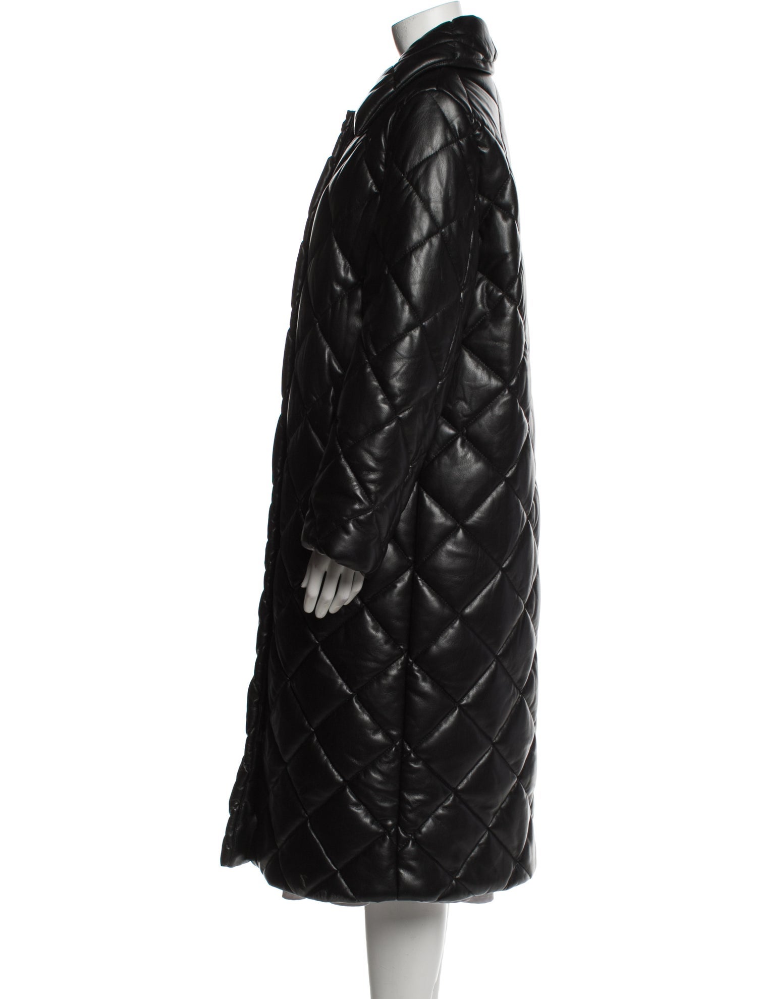 STAND STUDIO Faux Leather Faux Fur Coat
