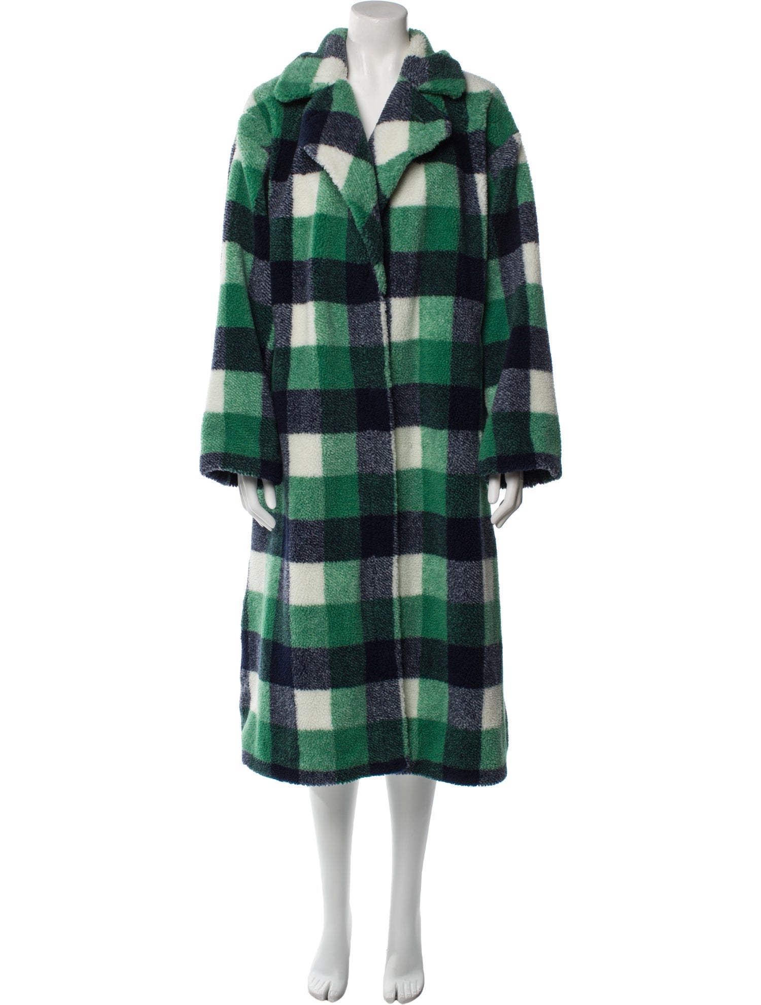 STAND STUDIO Plaid Print Peacoat