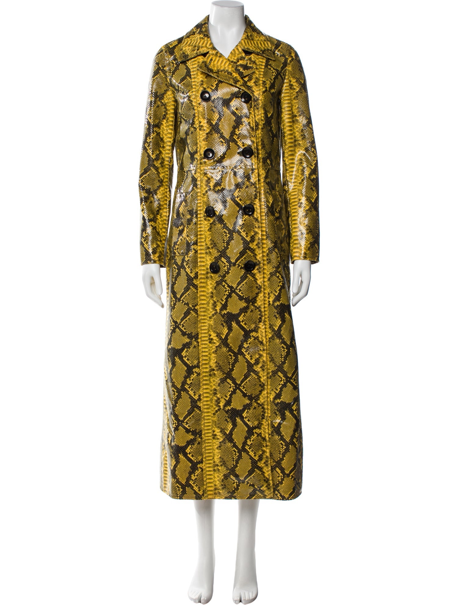 STAND STUDIO Animal Print Trench Coat