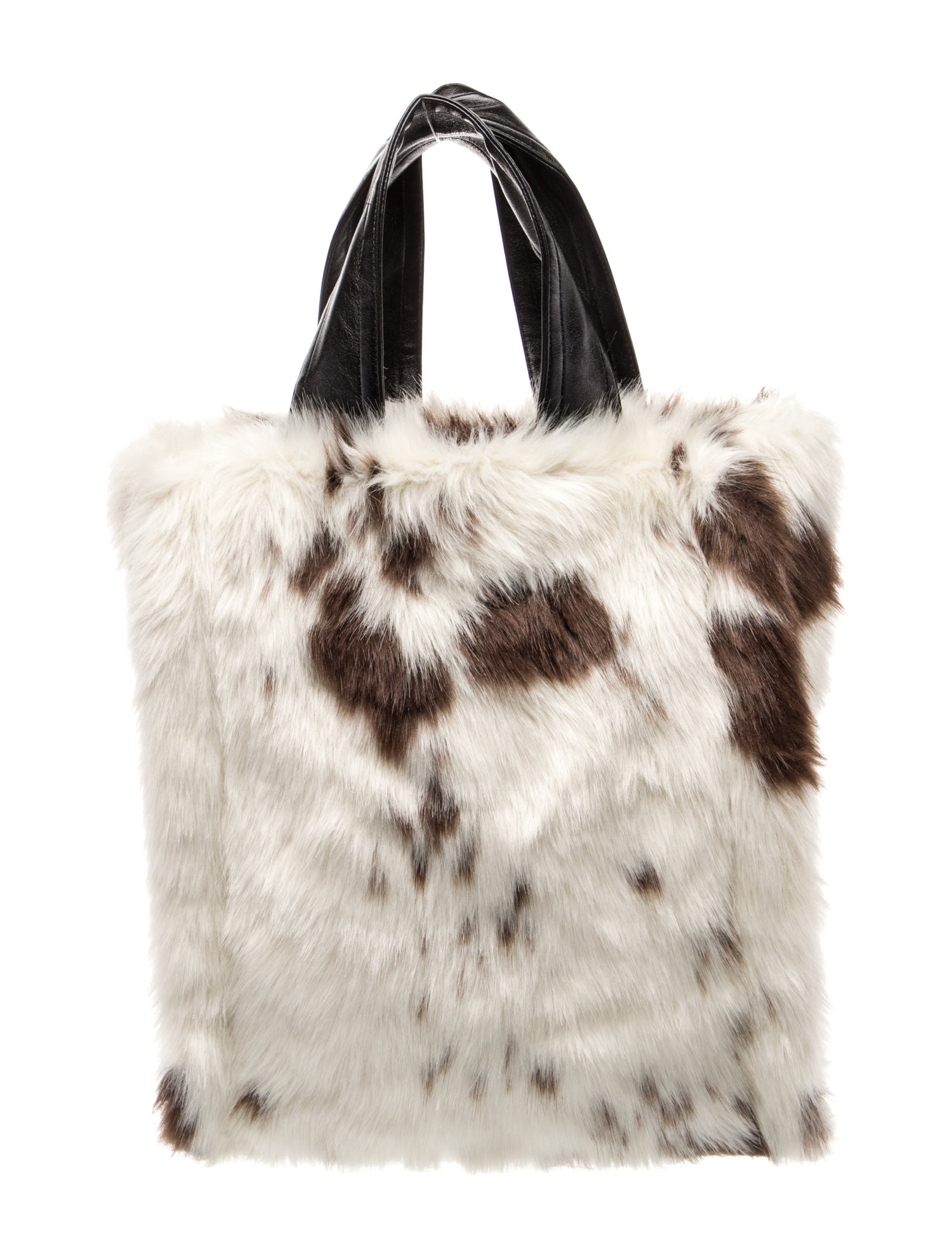 STAND STUDIO Faux Fur Top Handle Bag