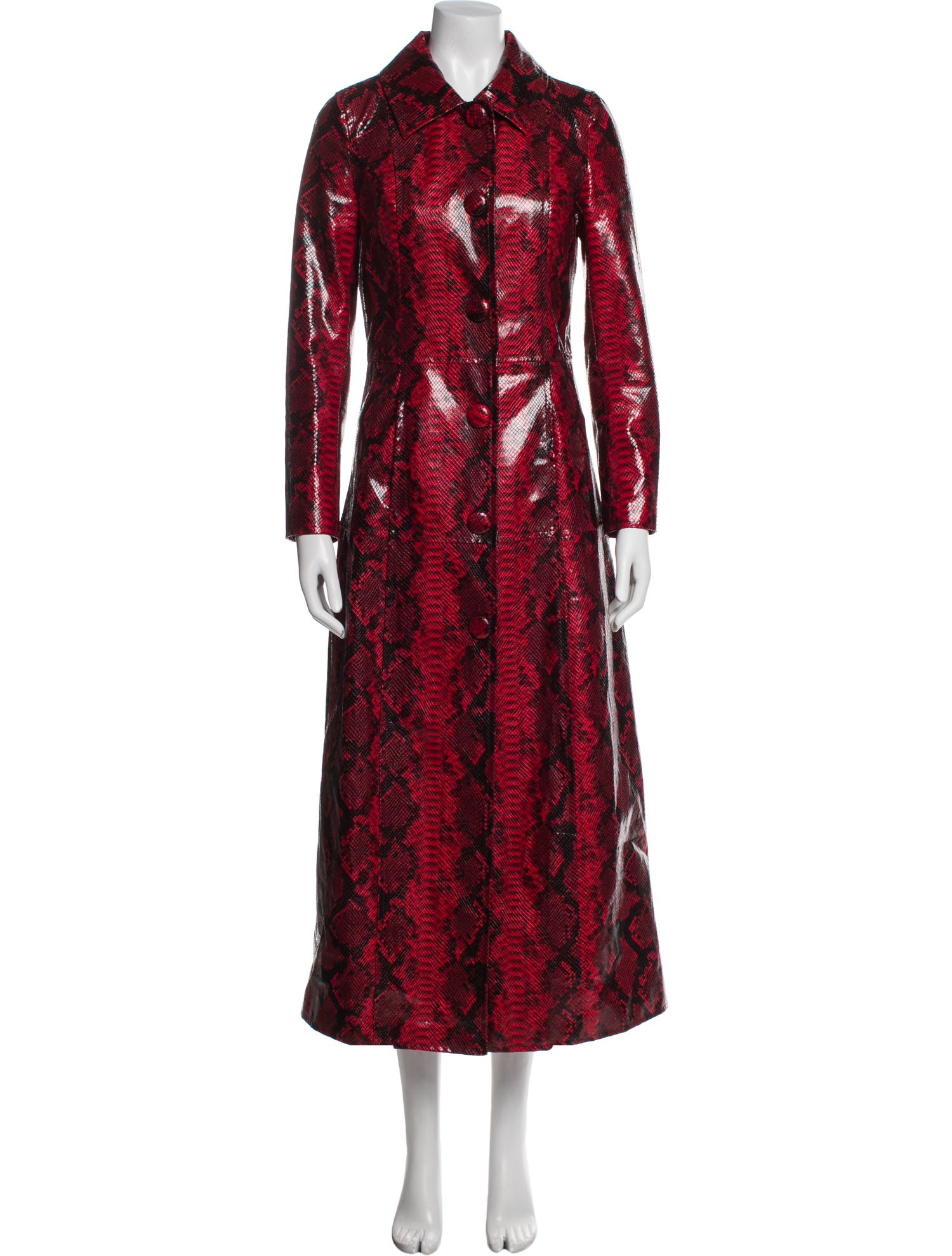 STAND STUDIO Animal Print Trench Coat