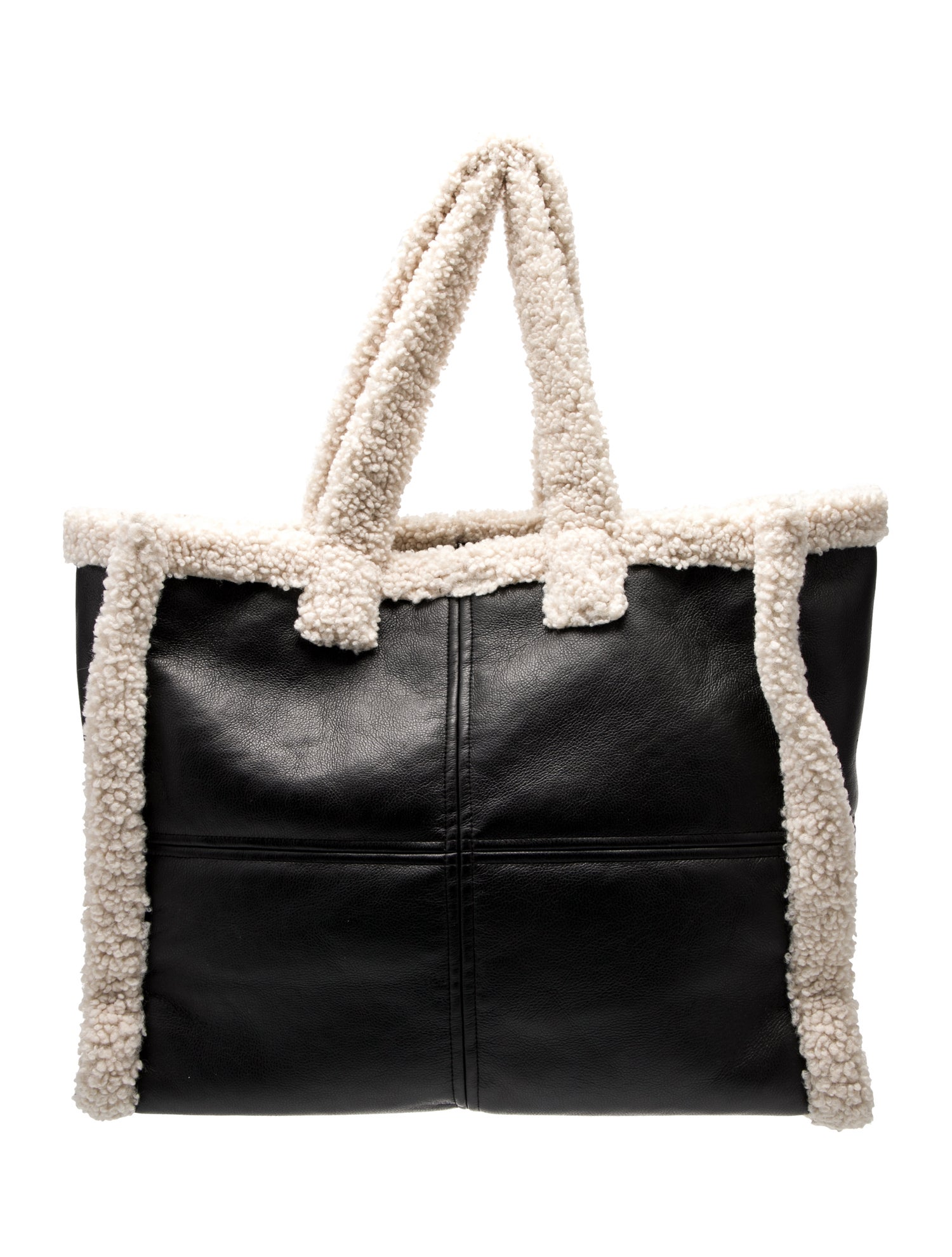 STAND STUDIO Black Leather Tote