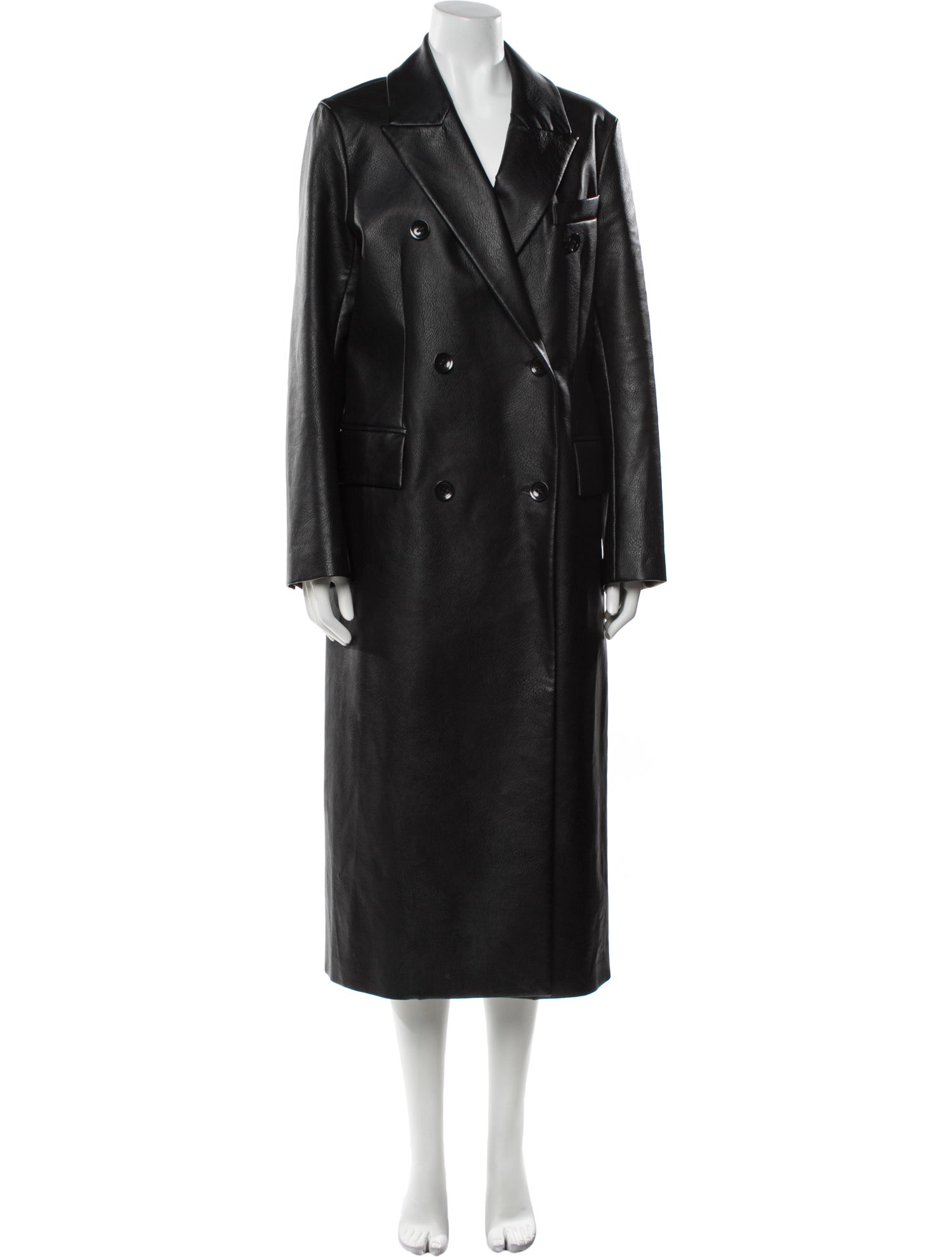 STAND STUDIO Faux Leather Trench Coat