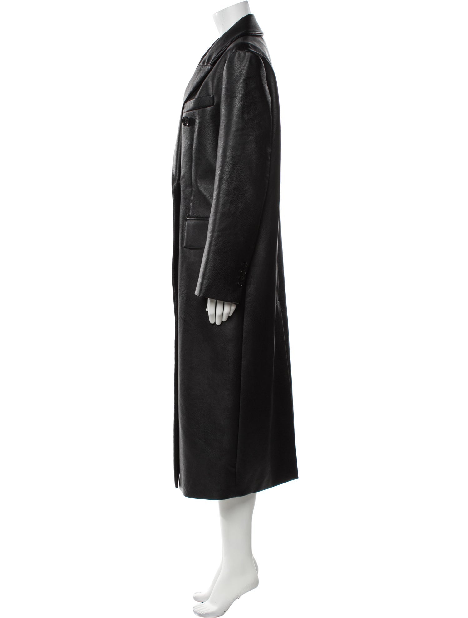 STAND STUDIO Faux Leather Trench Coat