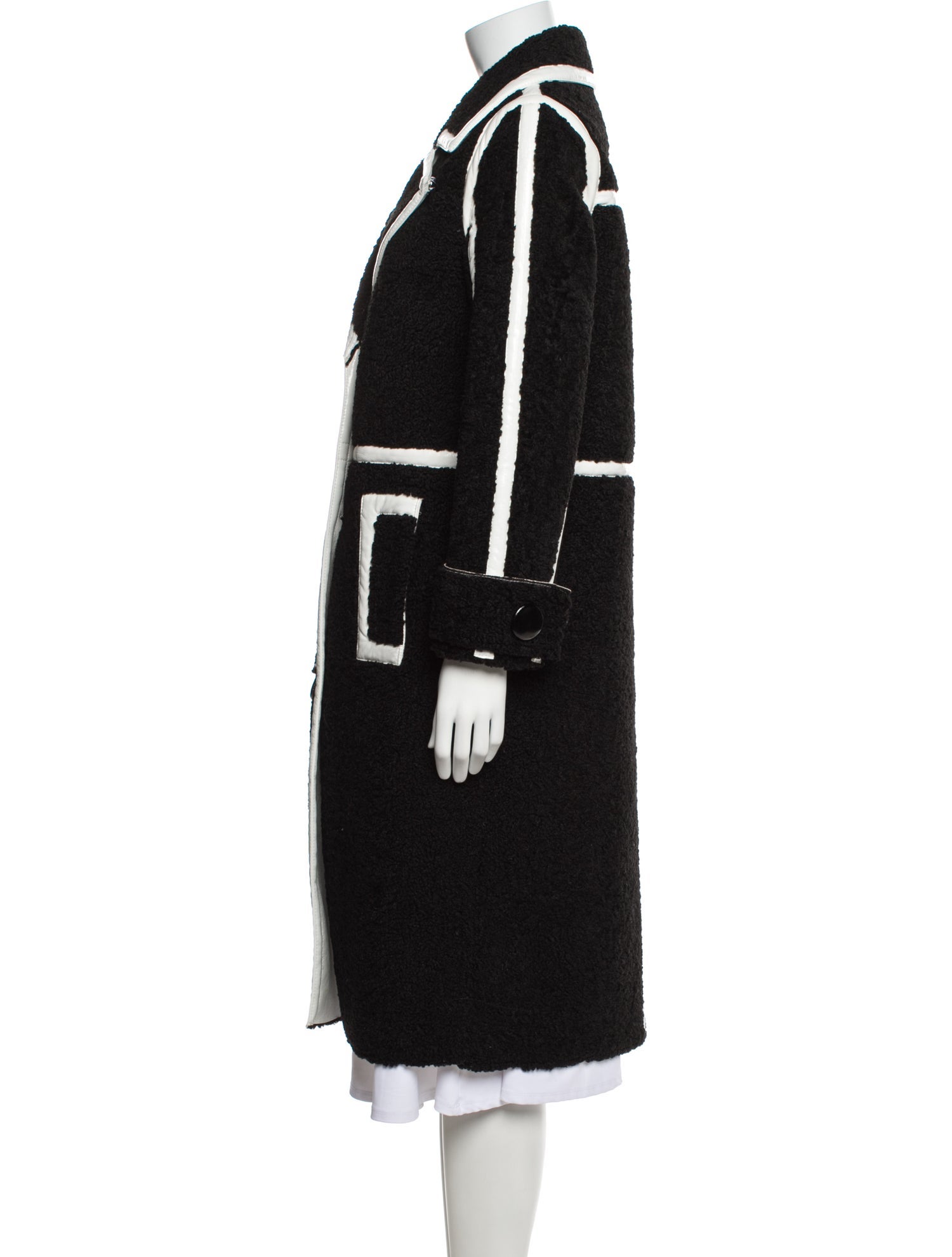 STAND STUDIO Colorblock Pattern Coat