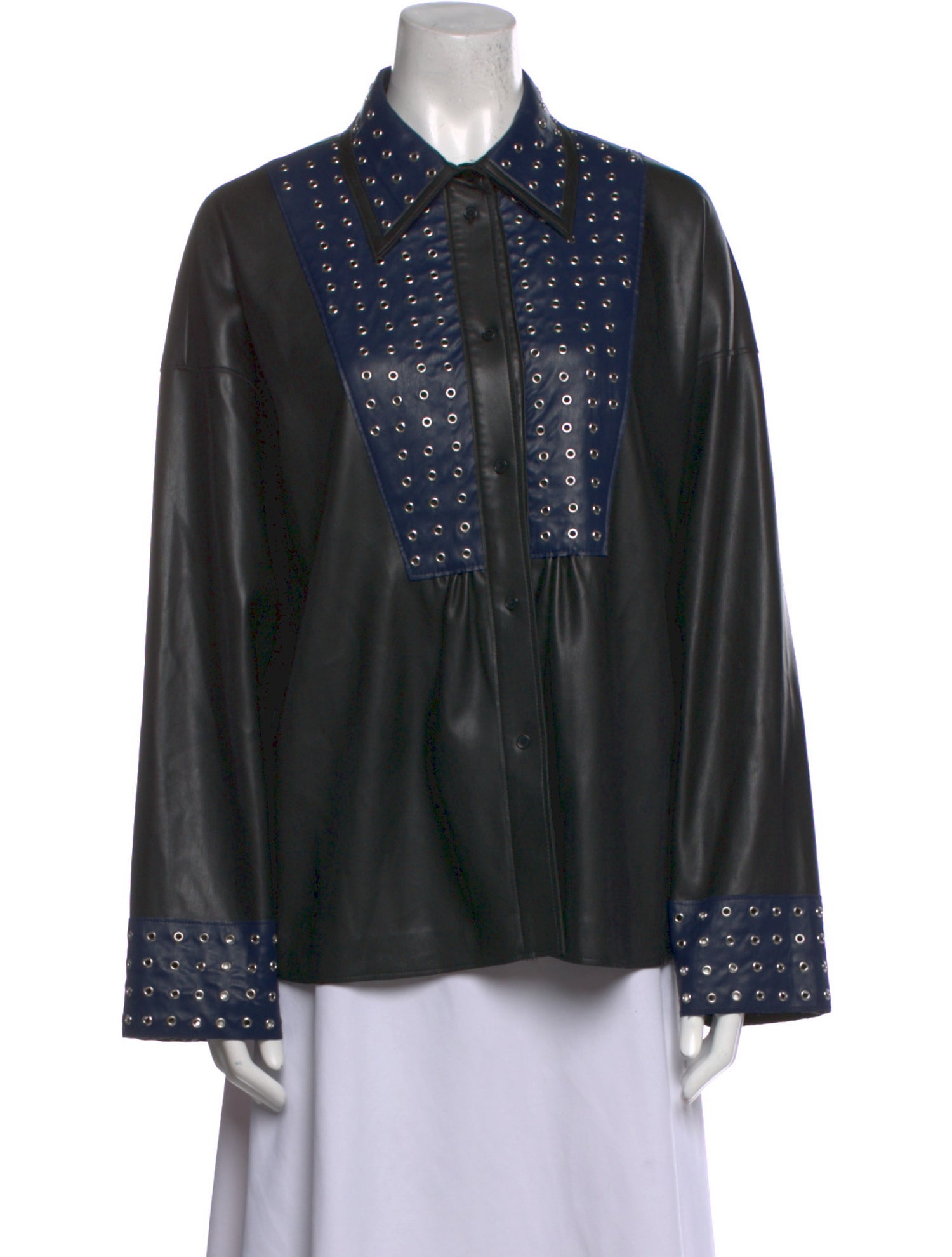 STAND STUDIO Long Sleeve Button-Up Top
