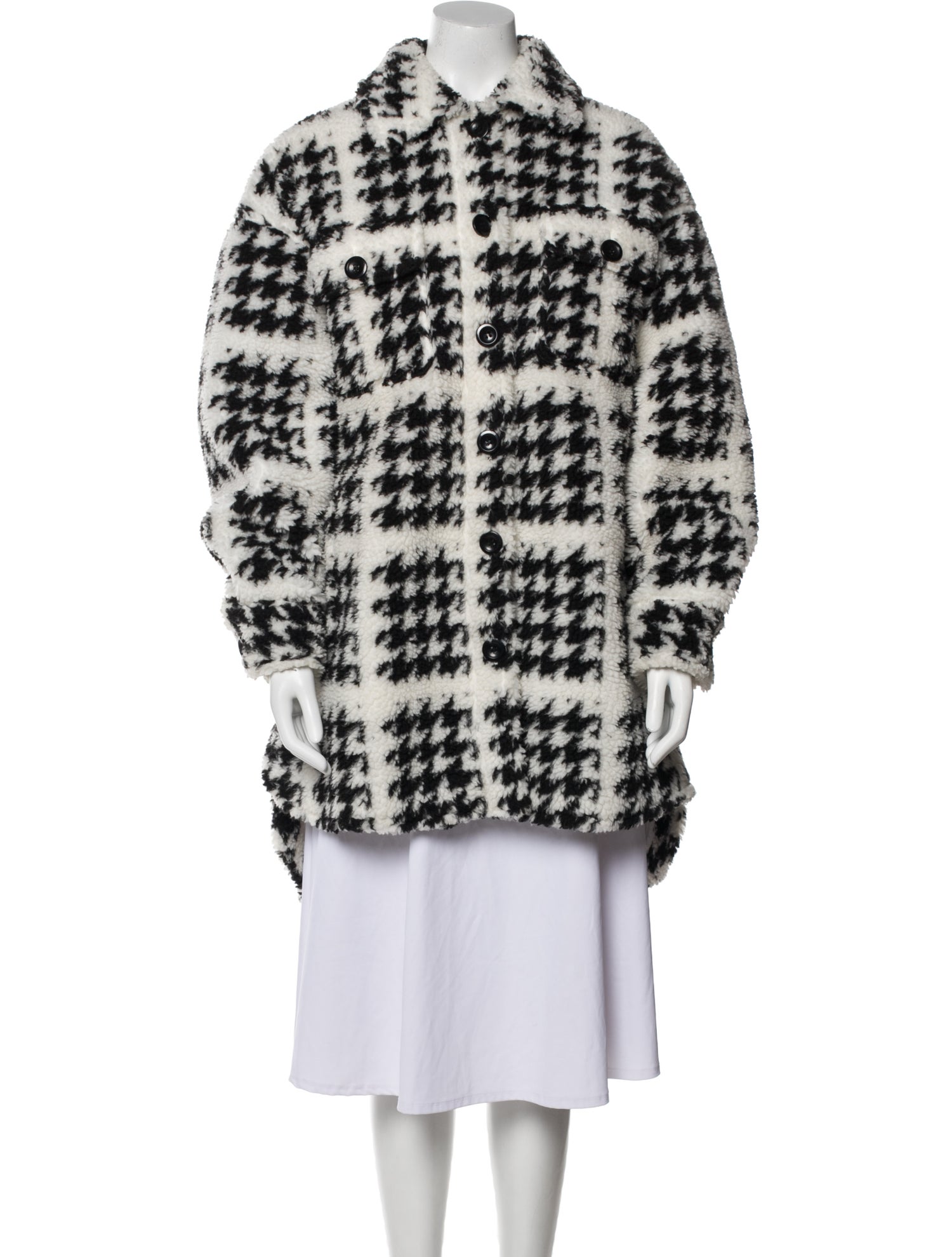 STAND STUDIO Houndstooth Print Peacoat