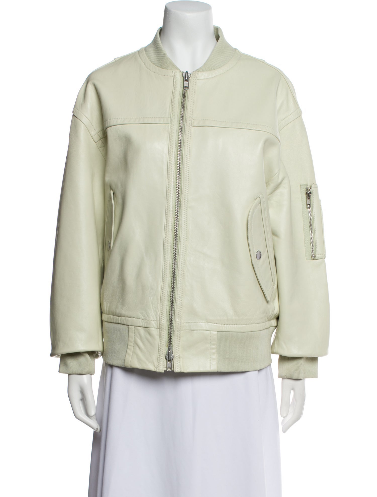 STAND STUDIO Lamb Leather Bomber Jacket