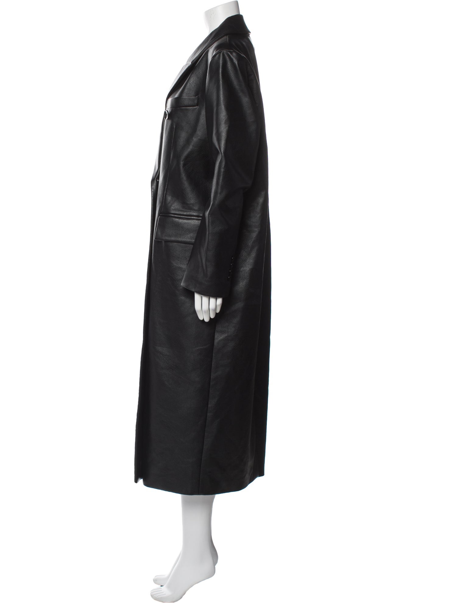 STAND STUDIO Faux Leather Trench Coat