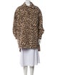 STAND STUDIO Animal Print Faux Fur Coat