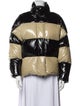 STAND STUDIO Nylon Colorblock Pattern Down Jacket