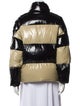 STAND STUDIO Nylon Colorblock Pattern Down Jacket