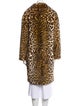 STAND STUDIO Faux Fur Animal Print Faux Fur Coat