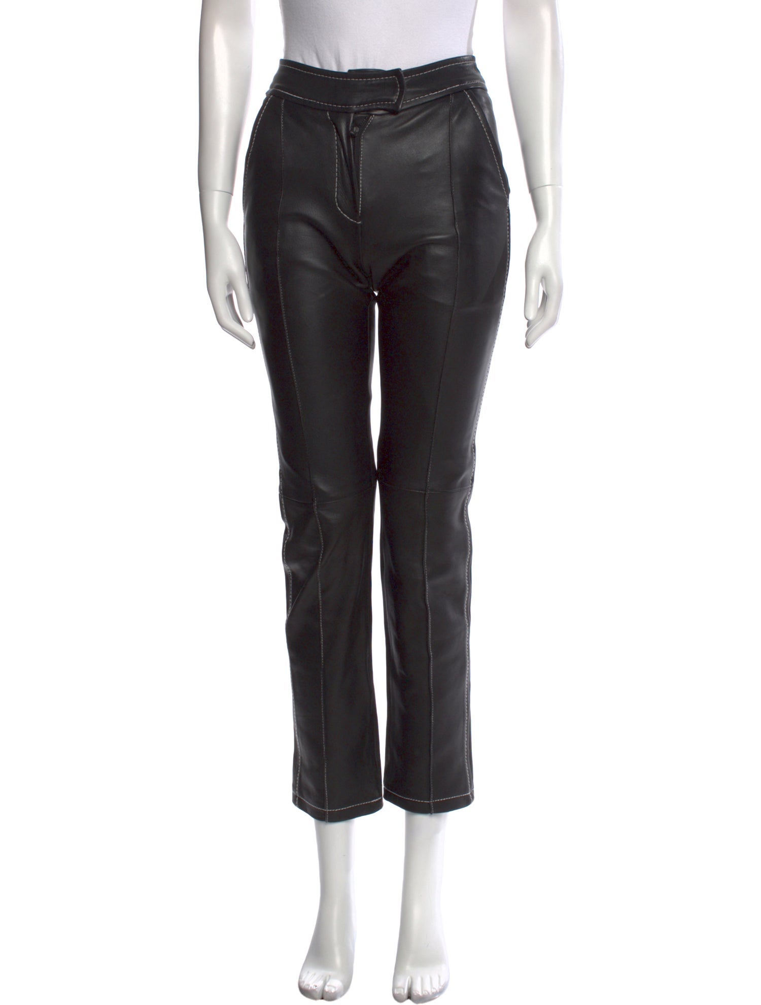 STAND STUDIO Lamb Leather Straight Leg Pants
