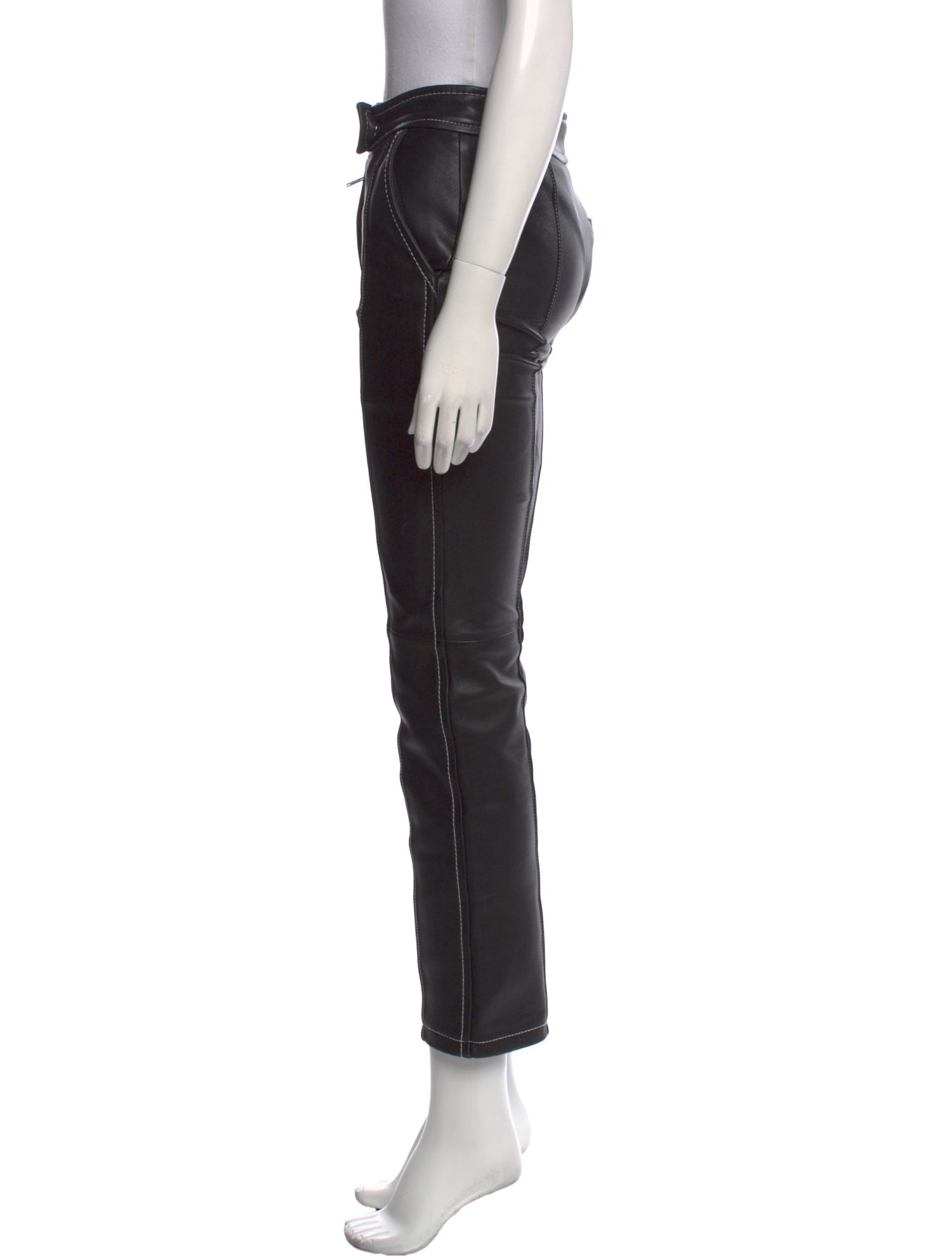 STAND STUDIO Lamb Leather Straight Leg Pants