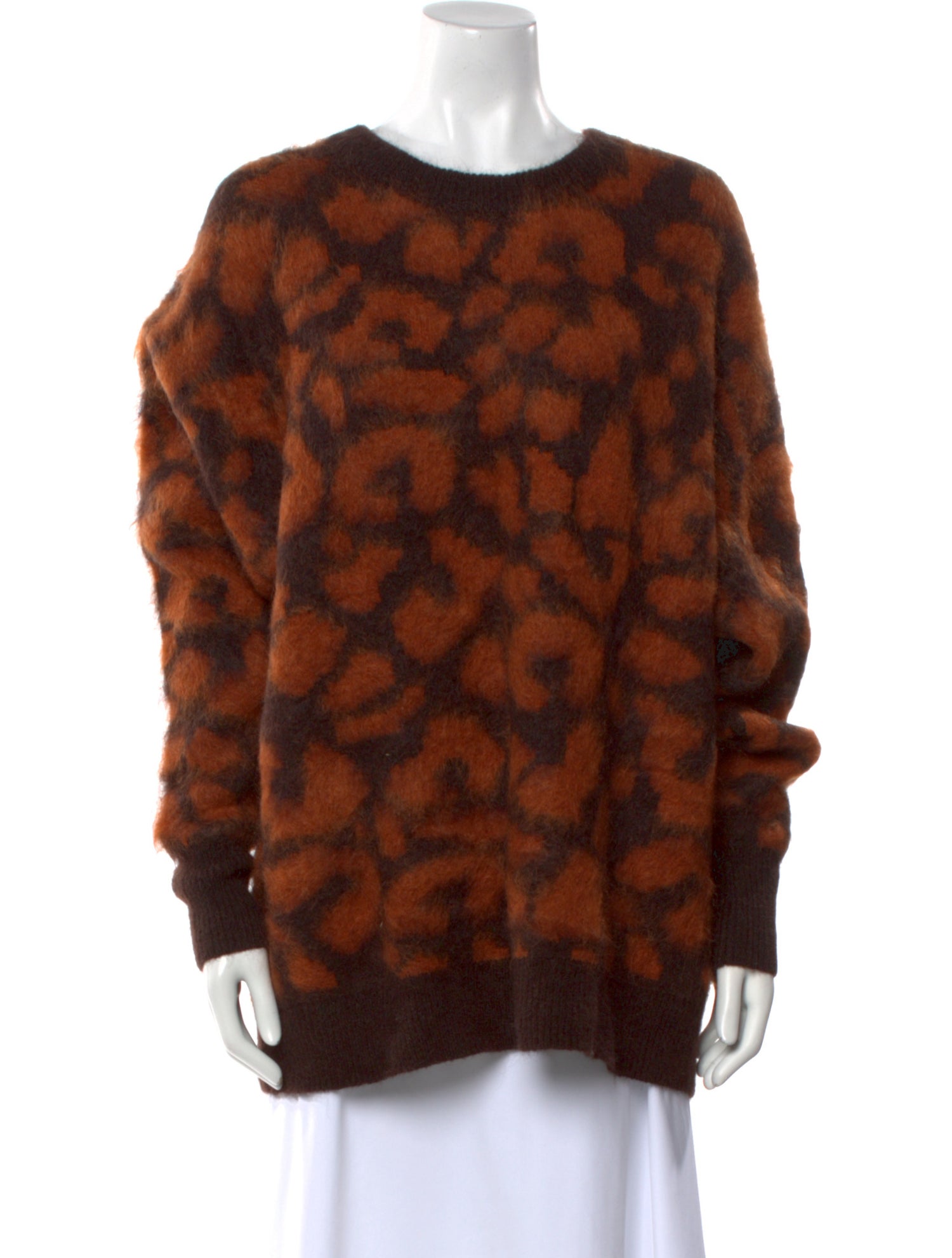 STAND STUDIO Mohair Animal Print Sweater
