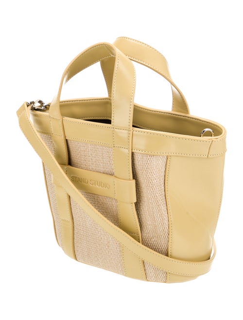 STAND STUDIO Raffia Top Handle Bag