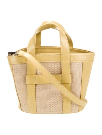STAND STUDIO Raffia Top Handle Bag