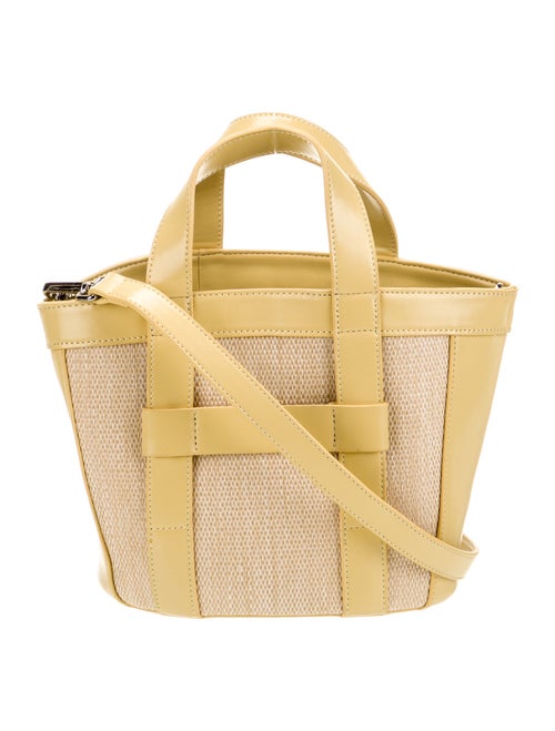 STAND STUDIO Raffia Top Handle Bag