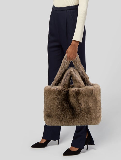 STAND STUDIO Fur Bucket Bag