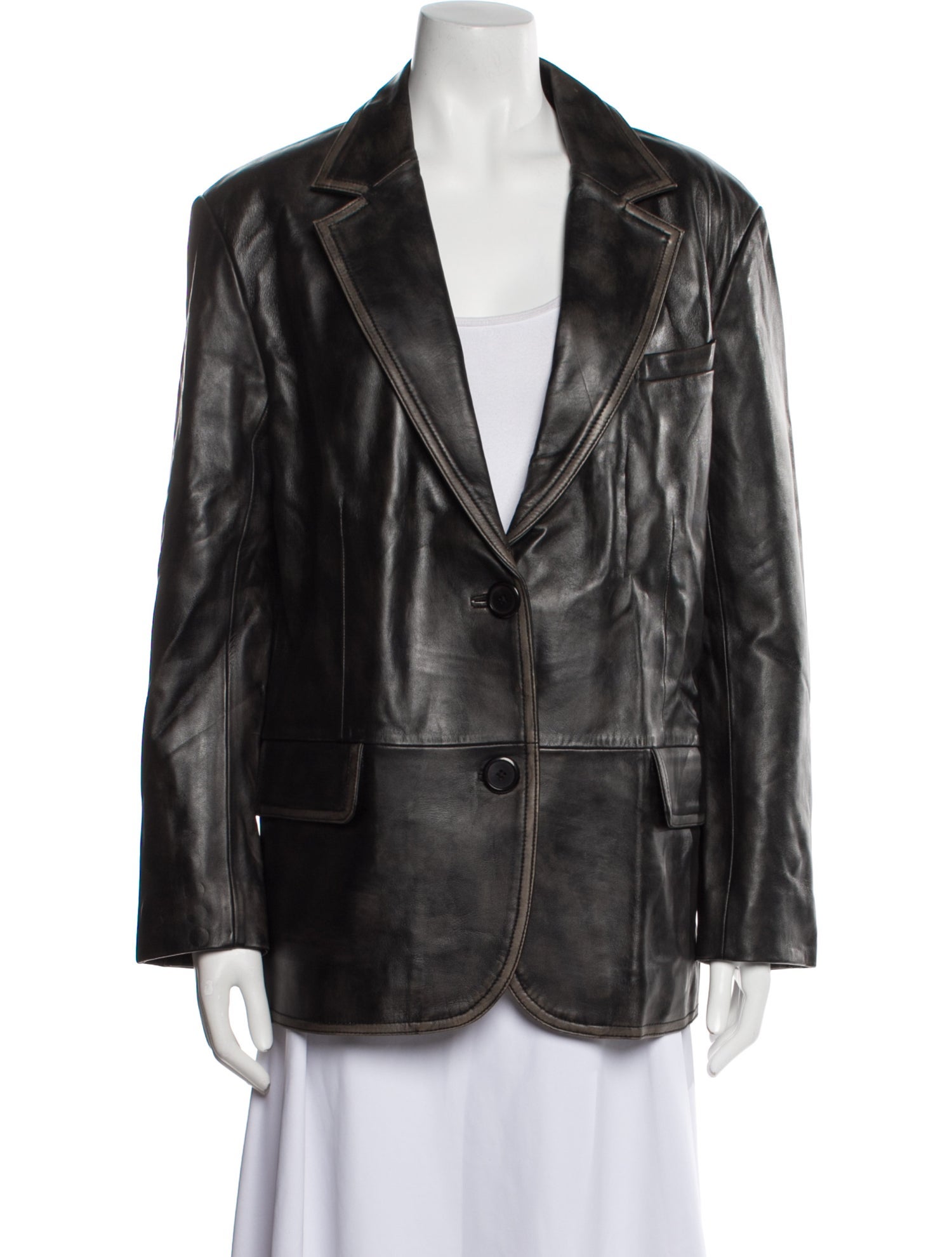 STAND STUDIO Leather Blazer