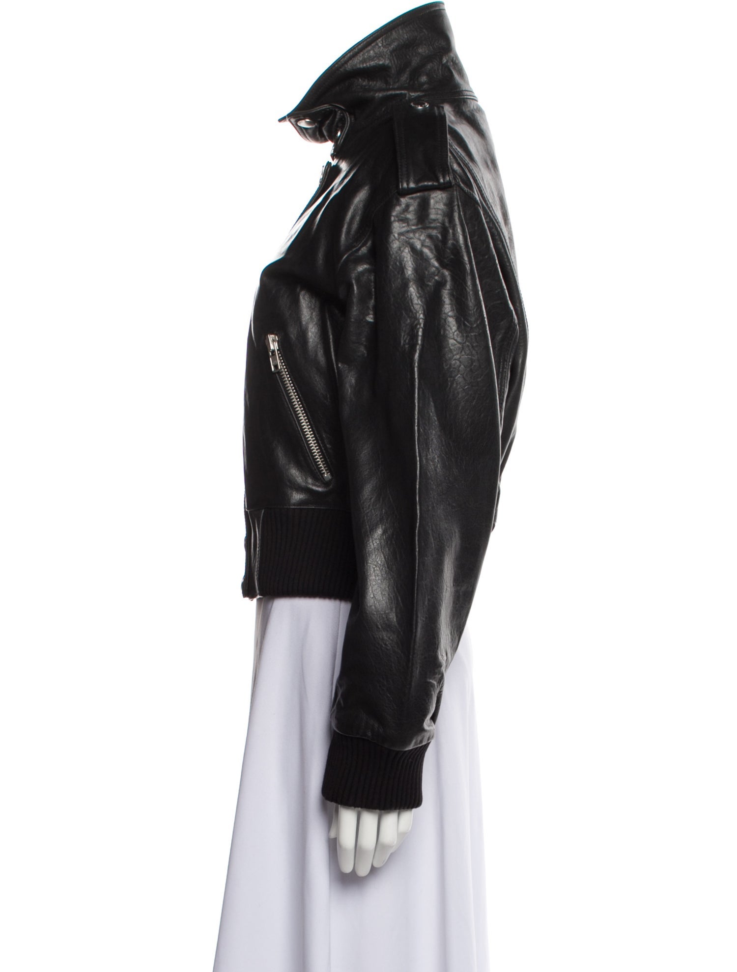 STAND STUDIO Leather Bomber Jacket