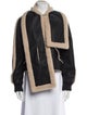 STAND STUDIO Faux Leather Colorblock Pattern Jacket