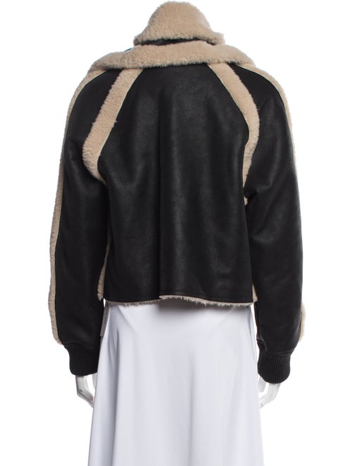 STAND STUDIO Faux Leather Colorblock Pattern Jacket