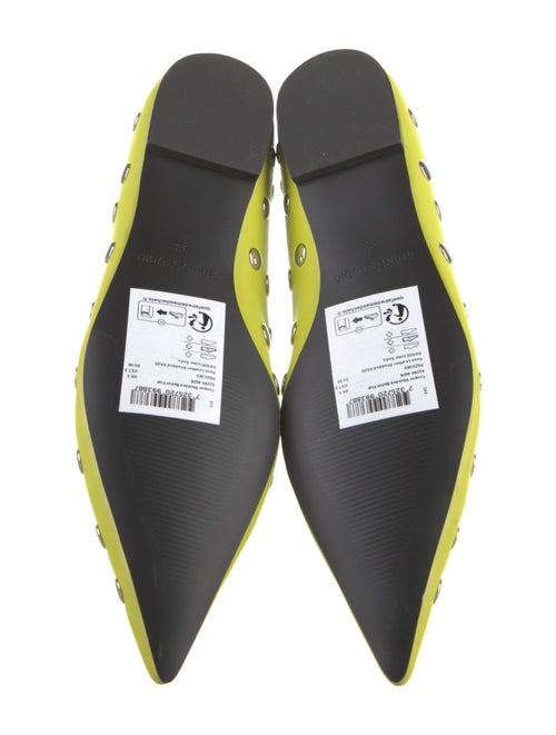 STAND STUDIO Leather Studded Accents Ballet Flats