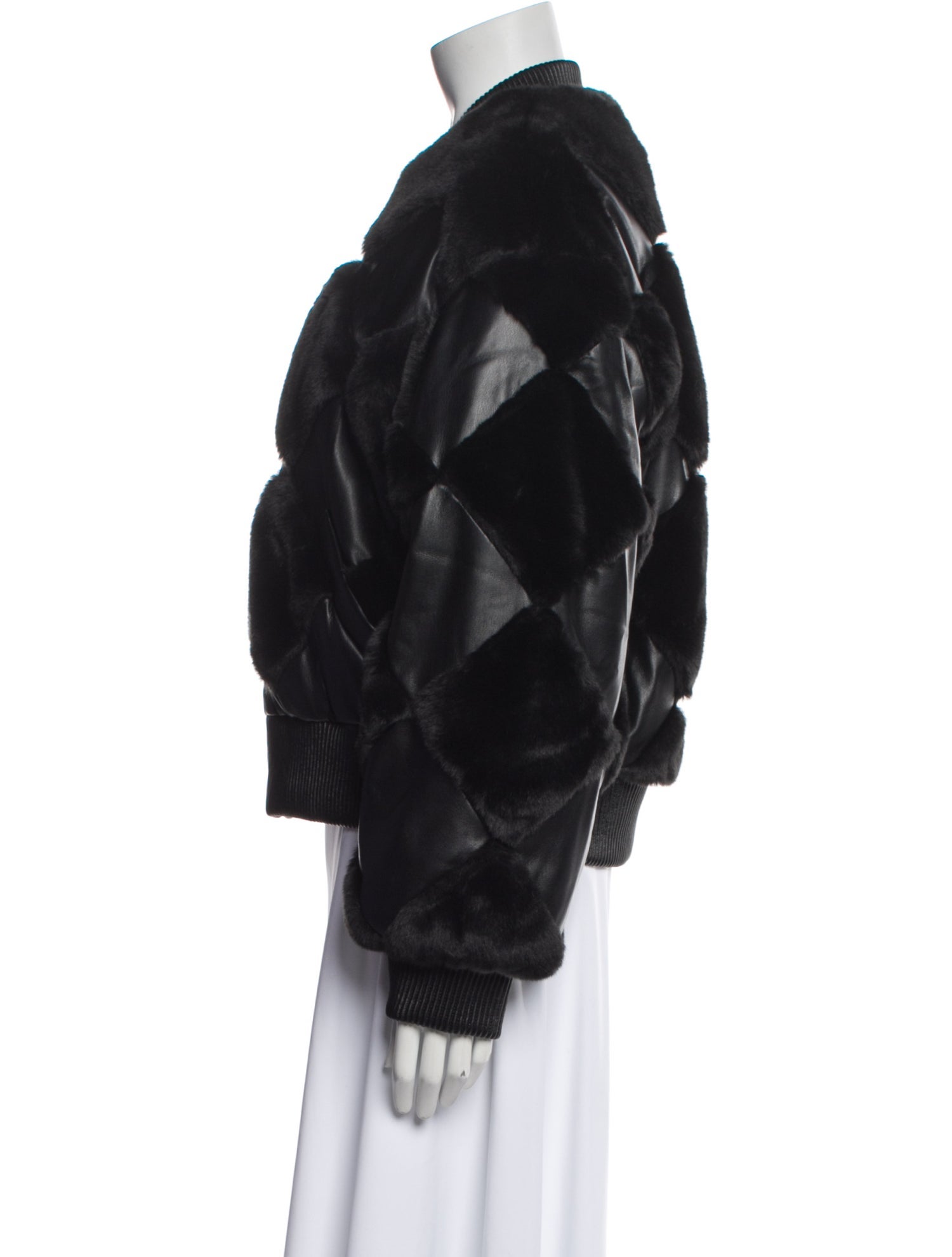 STAND STUDIO Faux Leather Bomber Jacket
