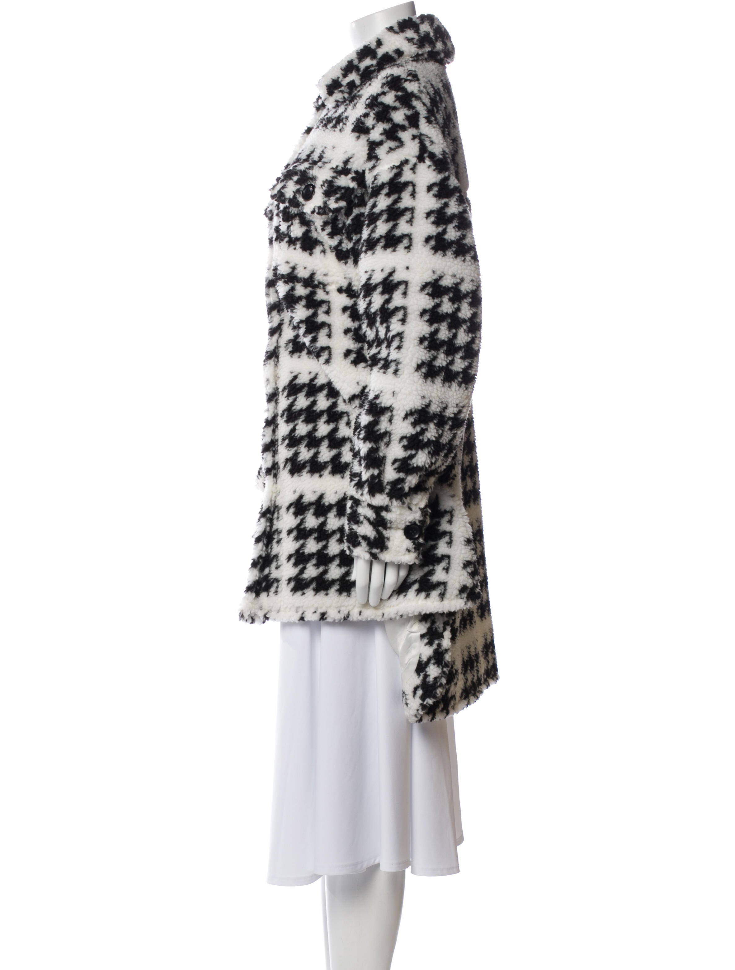 STAND STUDIO Houndstooth Print Coat