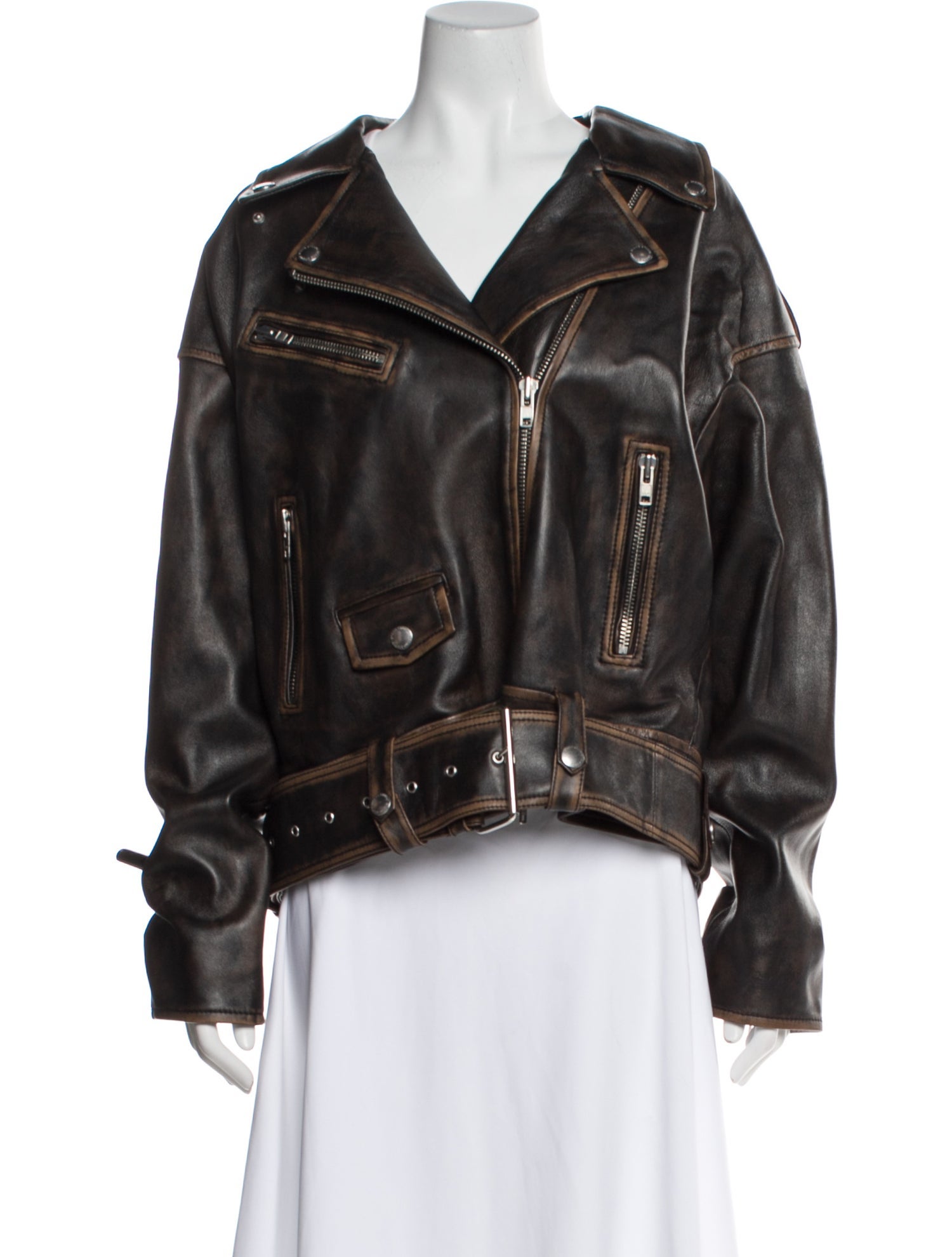 STAND STUDIO Lamb Leather Biker Jacket