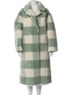 STAND STUDIO Plaid Print Faux Fur Coat