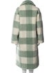 STAND STUDIO Plaid Print Faux Fur Coat