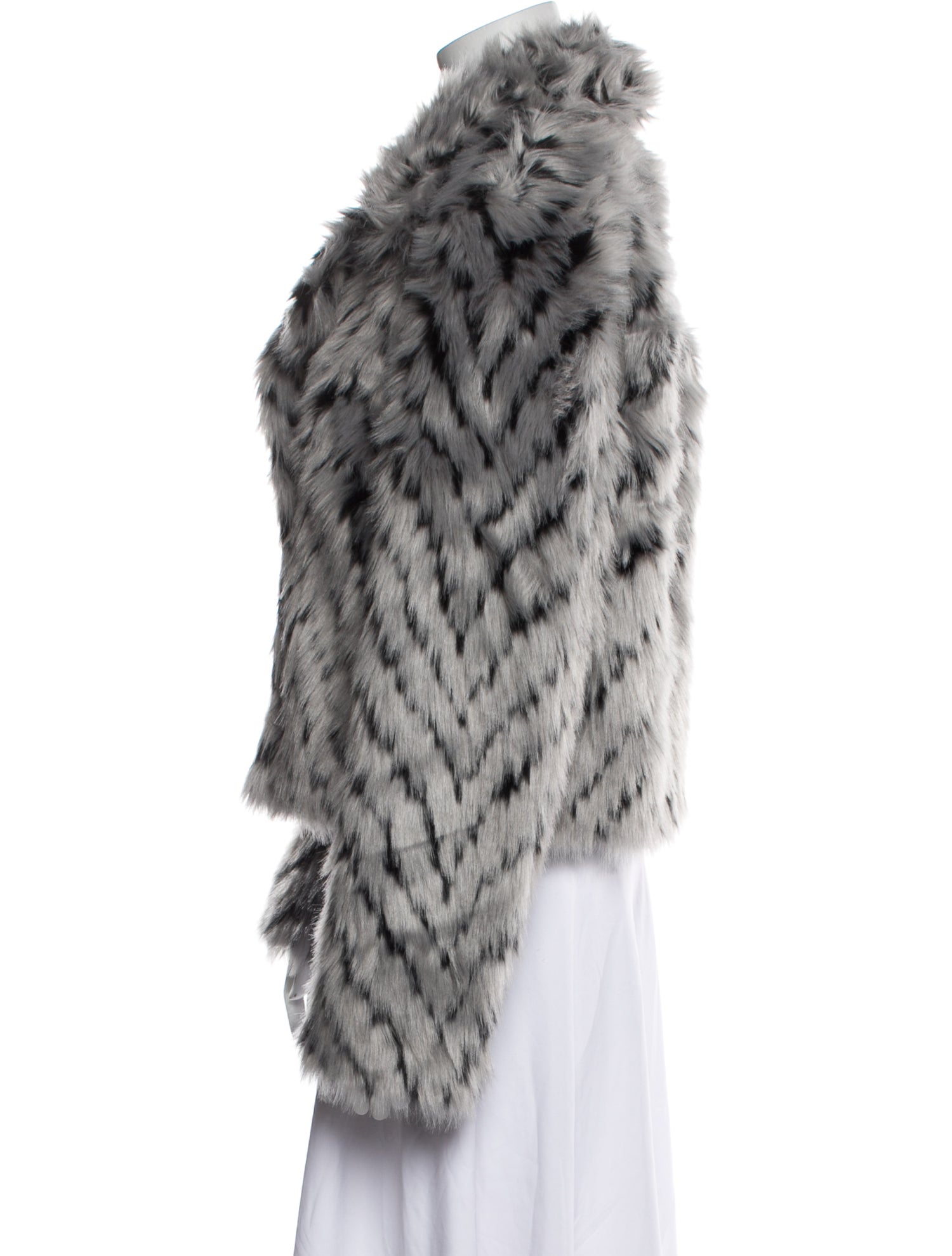 STAND STUDIO Faux Fur Printed Faux Fur Jacket w/ Tags