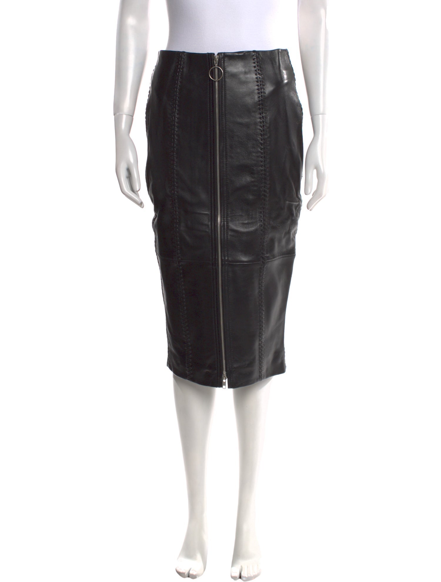 STAND STUDIO Leather Knee-Length Skirt